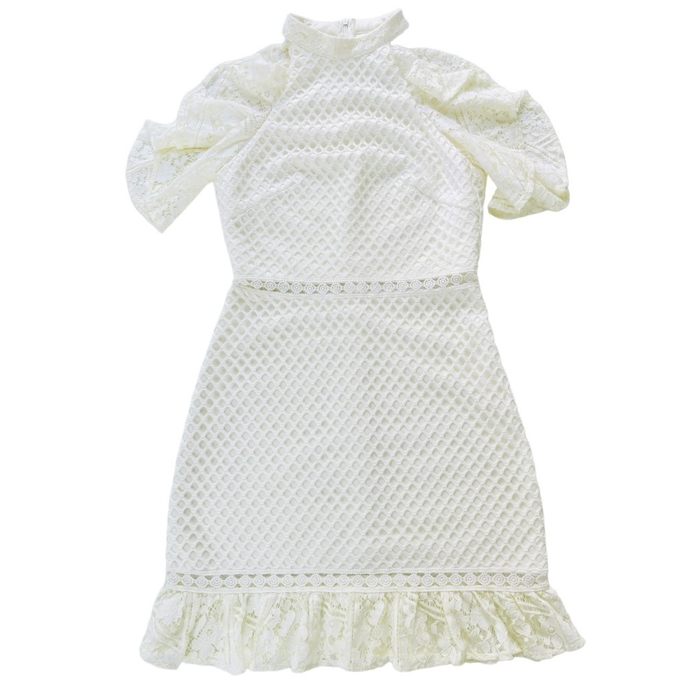 Two Sisters Boutique Off White Ivory Bridal Shower Special Occasion Mini Dress